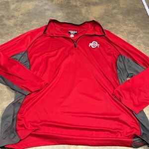 Profile Varsity Quarter Zip Pullover Mens 3XL Red Ohio State Buckeyes NCAA Sport
